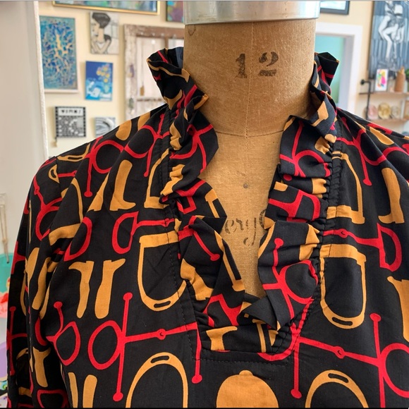 Haley and The Hound - Ruffled Collar Blouse - Picture 2 of 4